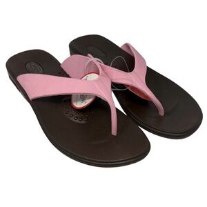 Okabashi Pink Strap Flip Flop Sandals Made in USA Size ML Women’s 8-9